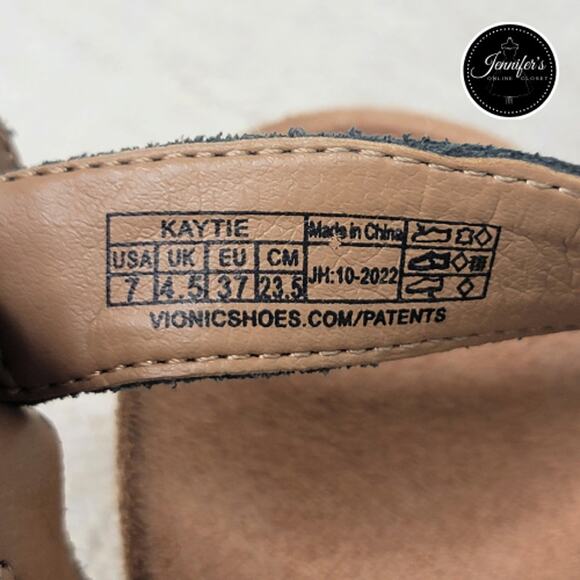 Vionic Women's Black Suede Wedge Sandals Size 7 - Picture 11 of 16